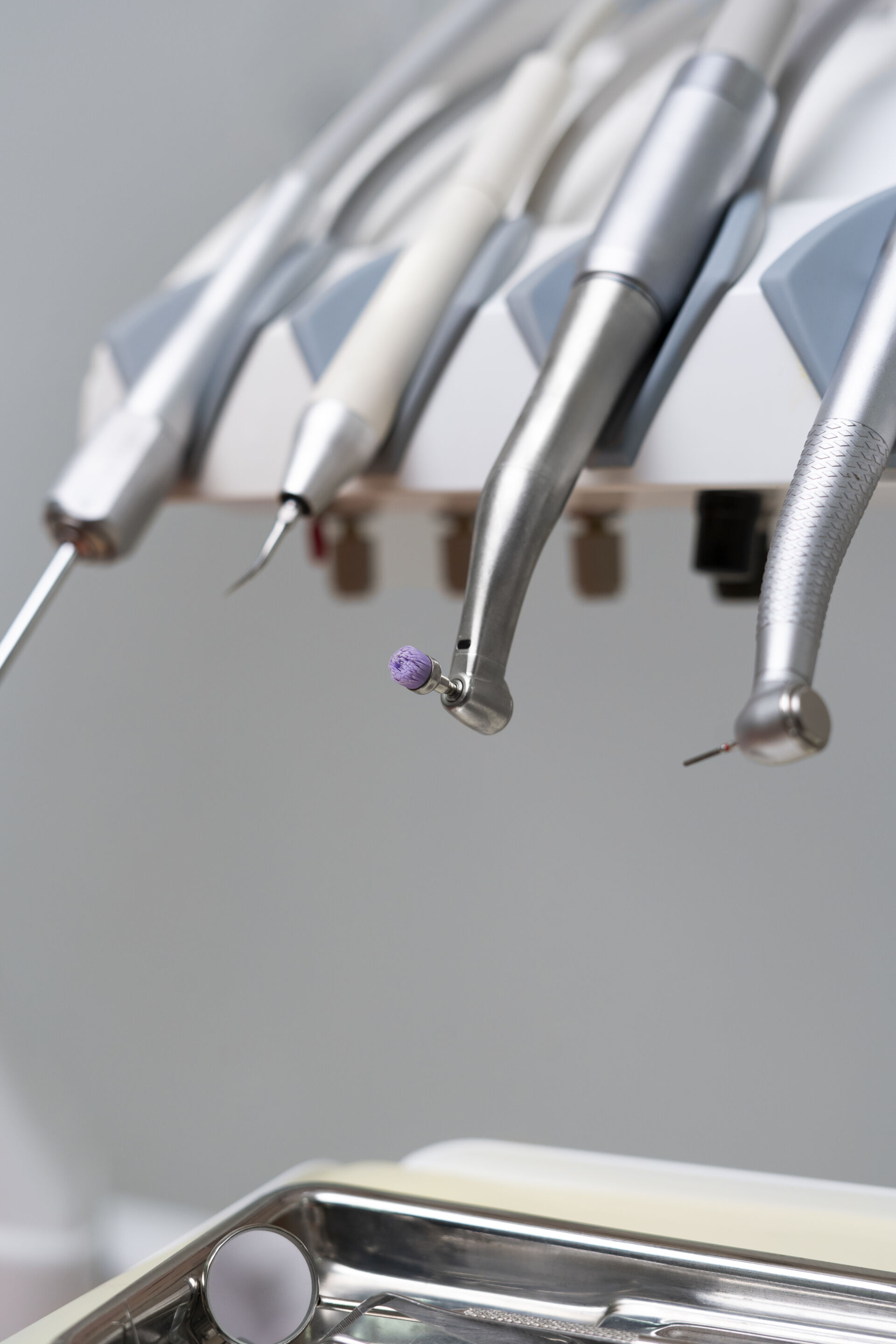 Close-up of the instruments that Patient First dentists use.